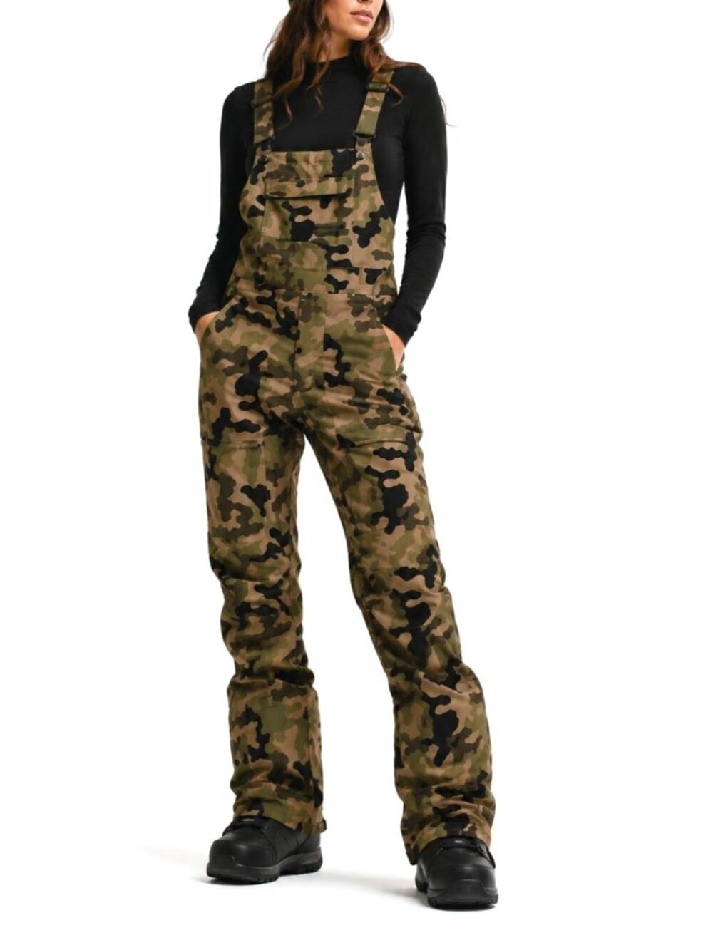 Burton Avalon Bib Snow Pant Camo Snowboard Ski Overalls